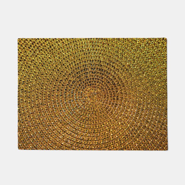 Gold Spiral Pattern Doormat (Front)