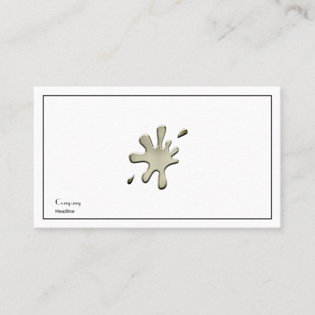 Gold Splash Business Card (Front)