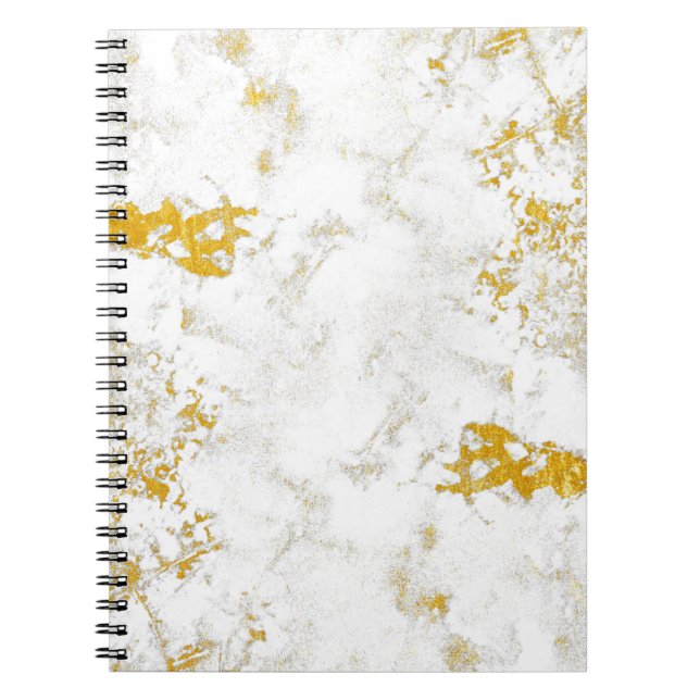 Gold splashes Texture. Brush stroke design element Notebook (Front)
