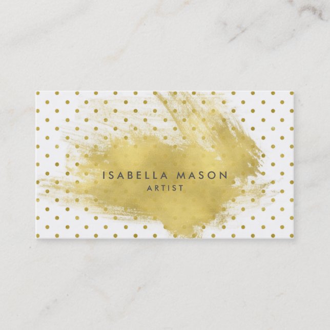 Gold Splatter Business Card (Front)