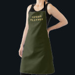 Gold Spoon Platoon Typography Forest Green Kitchen Apron<br><div class="desc">Gold Spoon Platoon Typography Forest Green Apron for chefs who cook lots of meals in a day!</div>