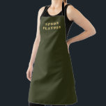Gold Spoon Platoon Typography Forest Green Kitchen Apron<br><div class="desc">Gold Spoon Platoon Typography Forest Green Apron for chefs who cook lots of meals in a day!</div>