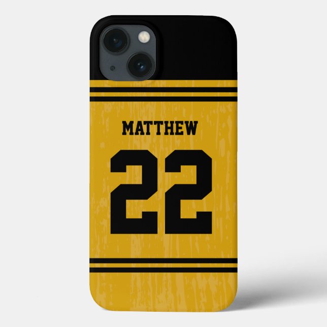Gold Sport Jersey Number iPhone 6 Case-Mate iPhone Case (Back)