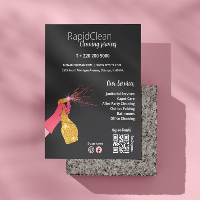 Gold Spray Cleaner Housekeeping Service Flyer (Gold Spray Cleaner Housekeeping Service Flyer)