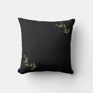 Gold Sprig Reversible Throw Pillow