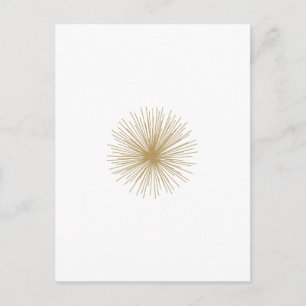 Gold Sputnik Starburst Postcard