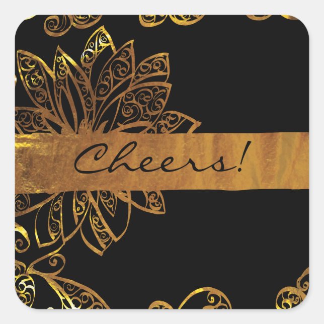 Gold Square Sticker (Front)