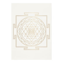 Gold Sri Yantra Sacred Geometry Art Print