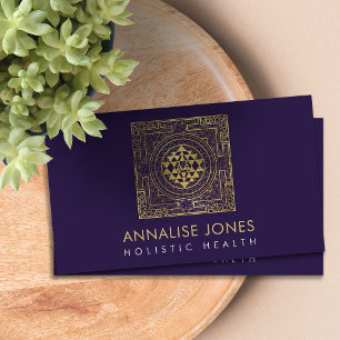 Gold Sri Yantra  / Sri Chakra Business Card