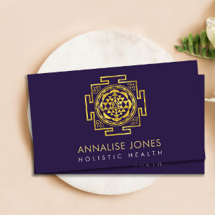 Gold Sri Yantra  / Sri Chakra Business Card
