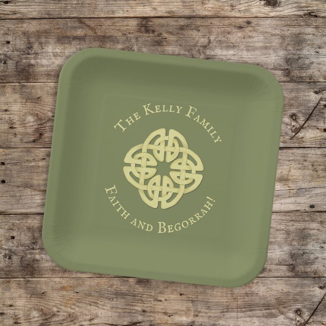 Gold St. Patrick's Day Personalized Paper Plate (Creator Uploaded)