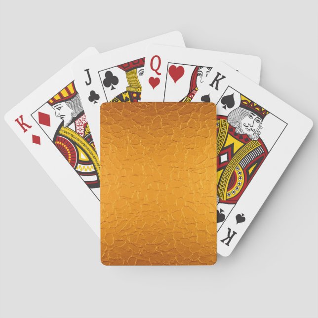 Gold Stainless Shiny Metallic Playing Cards (Back)