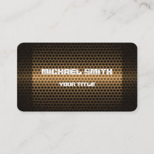 Gold Stainless Steel Metal Hole Business Card