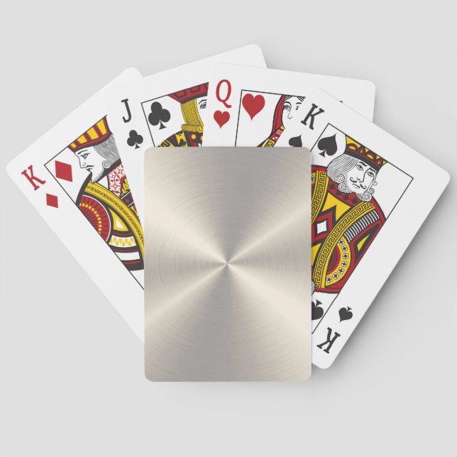 Gold Stainless Steel Metal Playing Cards (Back)