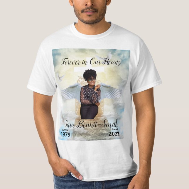 Gold Stairs to Heaven Memorial  T-Shirt (Front)