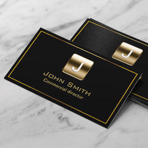 Gold Stamp Commercial Director Dark Business Card