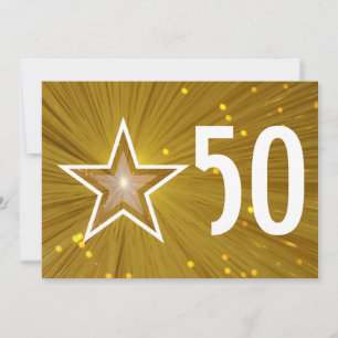 Gold Star '50' anniversary invitation