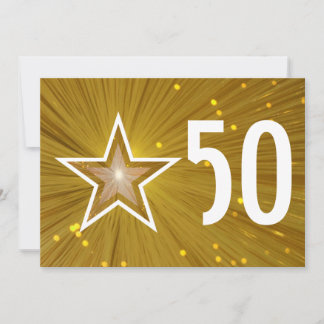 Gold Star '50' anniversary invitation