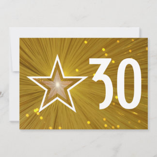 Gold Star 'Age' birthday invitation