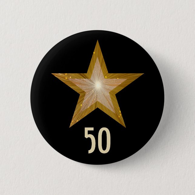 "Gold" Star 'Age' button black (Front)