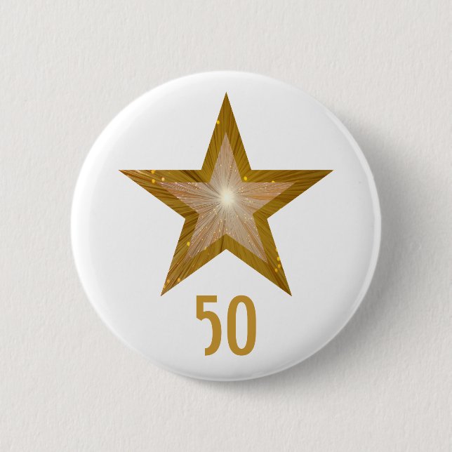 "Gold" Star 'Age' button white (Front)