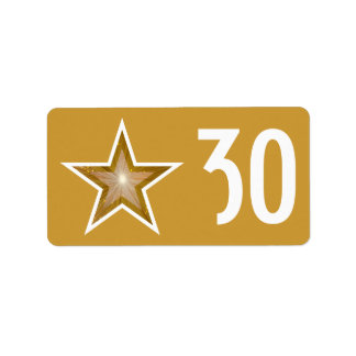 Gold Star 'Age' label medium gold