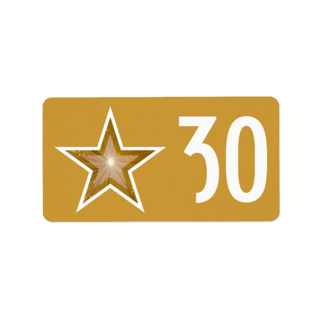 Gold Star 'Age' label medium gold (Front)
