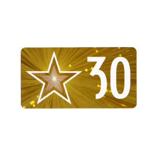 Gold Star 'Age' label medium white text