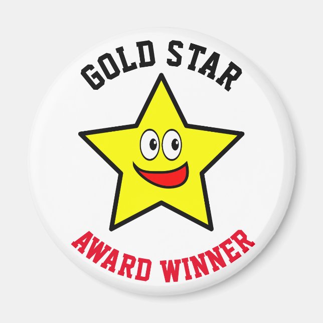 Gold Star Award Winner Magnet (Front)