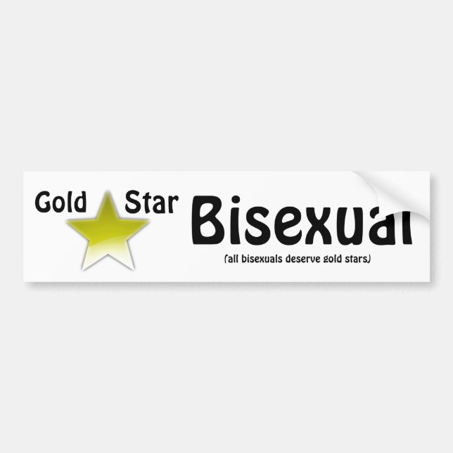 Gold Star Bisexual Bumper Sticker (Front)