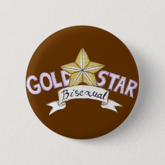 Gold Star Bisexual Button