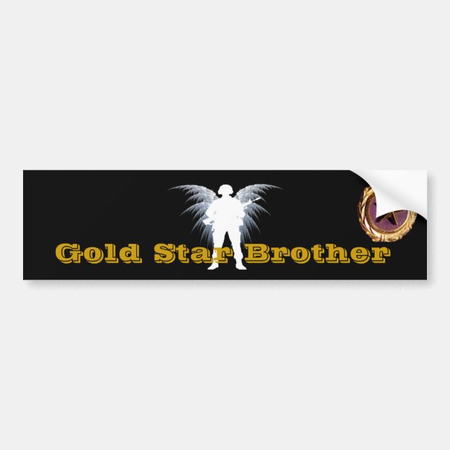 Gold Star  Brother Bumper Sticker (Front)