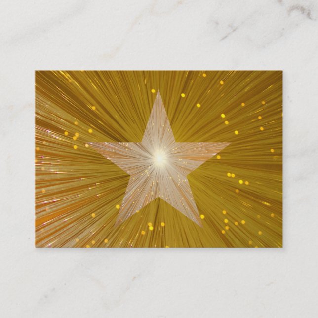 Gold Star business card template chubby (Front)