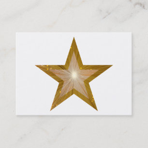 Gold Star business card template chubby white