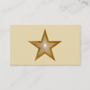 Gold Star business card template cream