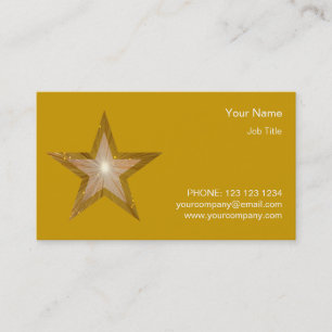 Gold Star business card template side star gold