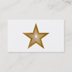 Gold Star business card template white