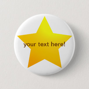 Gold star - button badge