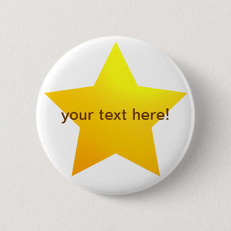 Gold star - button badge