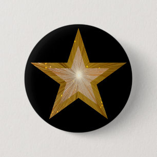 "Gold" Star button black