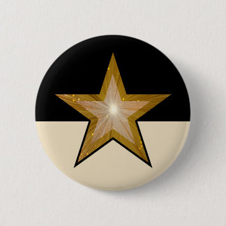 "Gold" Star button black cream