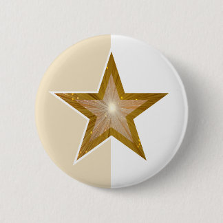 "Gold" Star button cream white