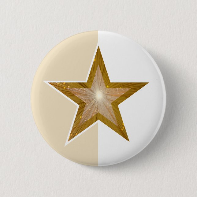 "Gold" Star button cream white (Front)