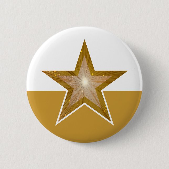 "Gold" Star button gold white (Front)