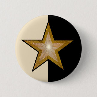 "Gold" Star button pink black