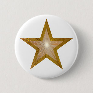 "Gold" Star button white