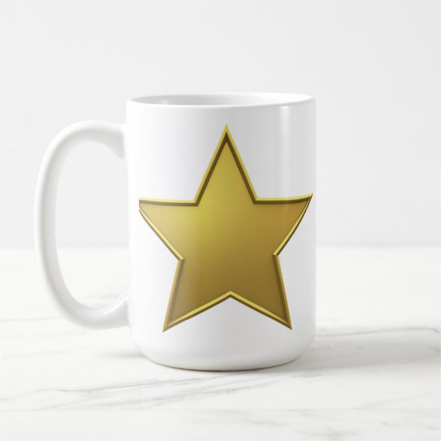 Gold Star Coffee Mug (Left)