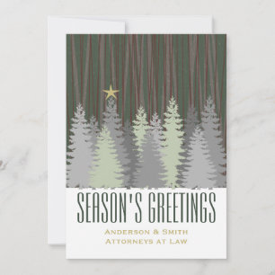 Gold Star Corporate Business Holiday Card