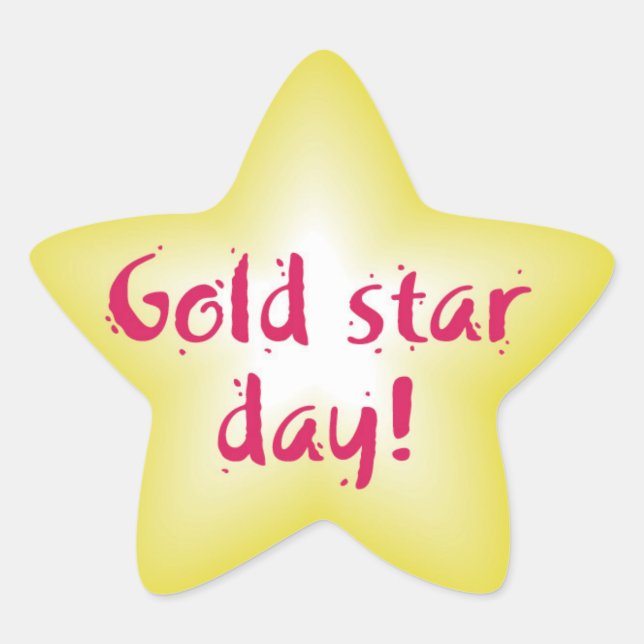 Gold star day sticker (Front)