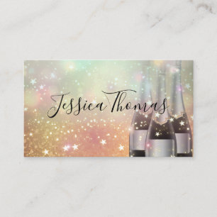 Gold Star Dust   Champagne Bottles Business Card